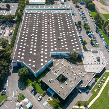 Vue aérienne du site Valserve à Lyon, France