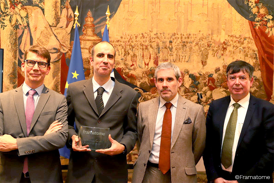 De gauche à droite : Marc Duret, Sergio Lozano-Perez, Minister Counsellor François Revardeaux, Alexis Marincic